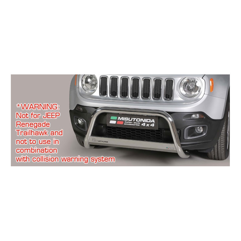 Přední ochranný rám JEEP Renegade -63 mm-Misutonida EC/MED/376/IX